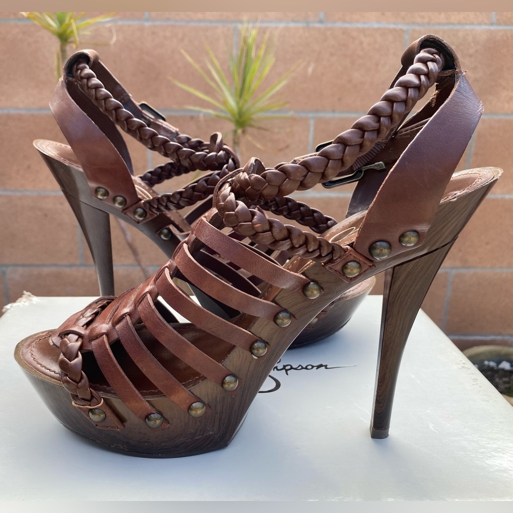 Cedar Wood Amuse Strappy Heels